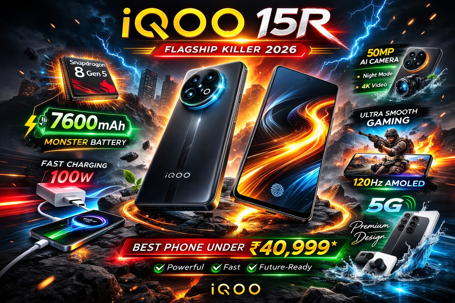 iQOO 15R Review 2026: ₹40,999 मध्ये खरा Flagship Killer की फक्त मार्केटिंग? सविस्तर विश्लेषण